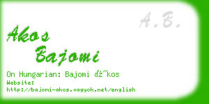 akos bajomi business card